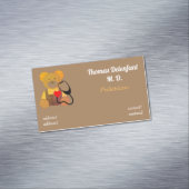 Kinderarzt - Orangenteddy - Stethoscope Magnetische Visitenkarte (Beispiel)