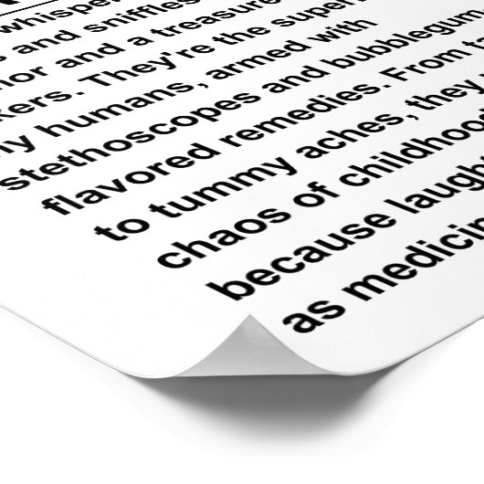 Kinderarzt Poster (Ecke)