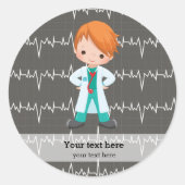 Kinderarzt Runder Aufkleber (Vorderseite)