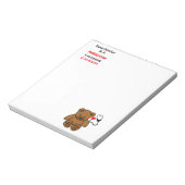 Kinderarzt - Teddy und Herz-Stethoskop Notizblock (Rotiert)