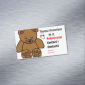 Kinderarzt - Teddy und Stethoscope Magnetische Visitenkarte (Beispiel)