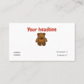 Kinderarzt - Teddy und Stethoscope Visitenkarte (Rückseite)