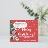 Kinderarzt | Weihnachtsgrüße für Kinder Feiertagspostkarte (Stehend Vorderseite)