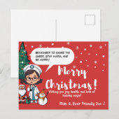 Kinderarzt | Weihnachtsgrüße für Kinder Feiertagspostkarte (Vorne/Hinten)