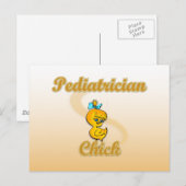 Kinderarztin Chick Postkarte (Vorne/Hinten)