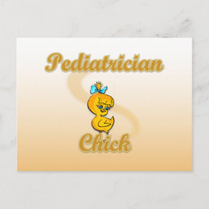 Kinderarztin Chick Postkarte