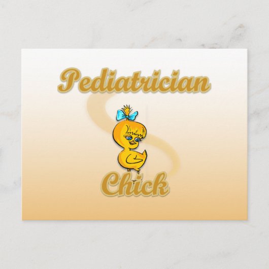 Kinderarztin Chick Postkarte (Vorderseite)