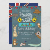 Kinderausflug Geburtstagsparty Einladung (Vorne/Hinten)