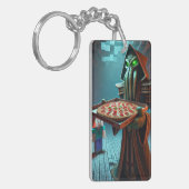 Kinderausweis-Tag Blockstyle Minecrafty Adventure Schlüsselanhänger (Vorderseite links)