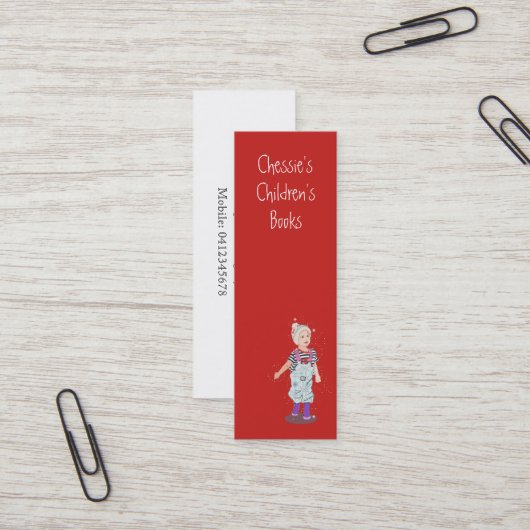 Kinderautor/Spielzeugladen Einzigartiges Niedliche Mini Visitenkarte (Vorderseite/Rückseite Beispiel)