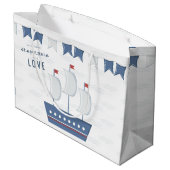 KinderBaby-Babydusche Große Geschenktüte (Rückseite Schrägansicht)