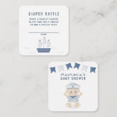 KinderBaby-Babydusche Quadratische Visitenkarte (Vorne/Hinten)