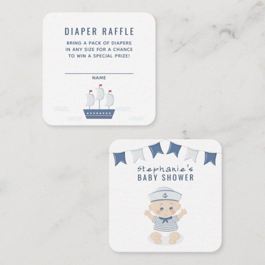 KinderBaby-Babydusche Quadratische Visitenkarte (Vorne/Hinten)