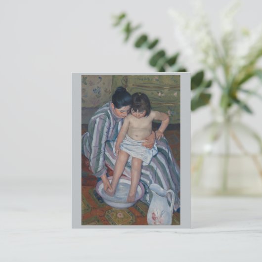 Kinderbad Mary Cassatt Postkarte (Stehend Vorderseite)