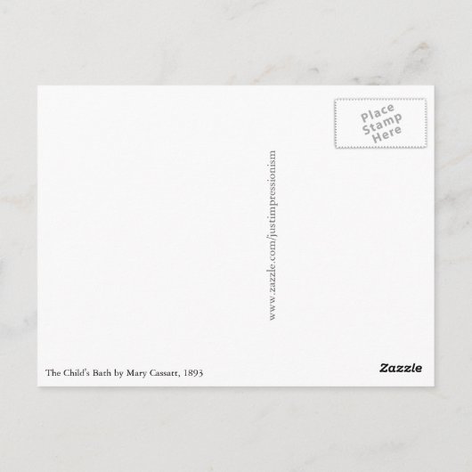 Kinderbad Mary Cassatt Postkarte (Rückseite)