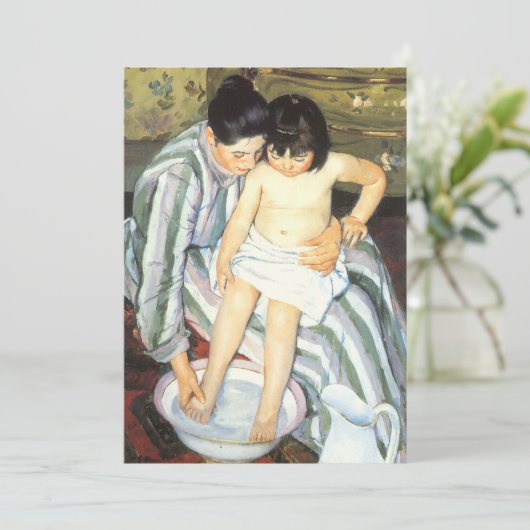 Kinderbad von Mary Cassatt Vintager Impressionismu (Stehend Vorderseite)