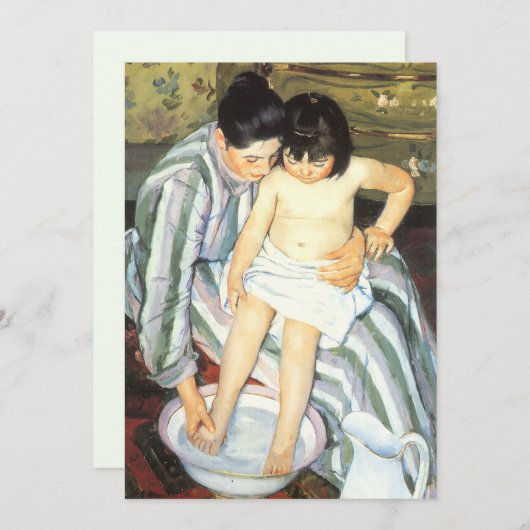 Kinderbad von Mary Cassatt Vintager Impressionismu (Vorne/Hinten)