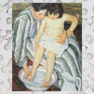 Kinderbad von Mary Cassatt Vintager Impressionismu Puzzle