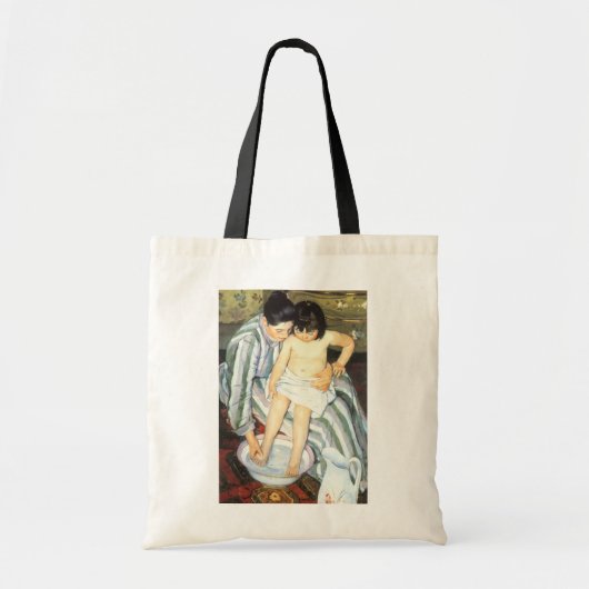 Kinderbad von Mary Cassatt Vintager Impressionismu Tragetasche (Vorne)