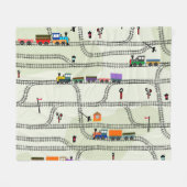 Kinderbahn: Funny Seamless Muster Fleecedecke (Vorderseite (Horizontal))