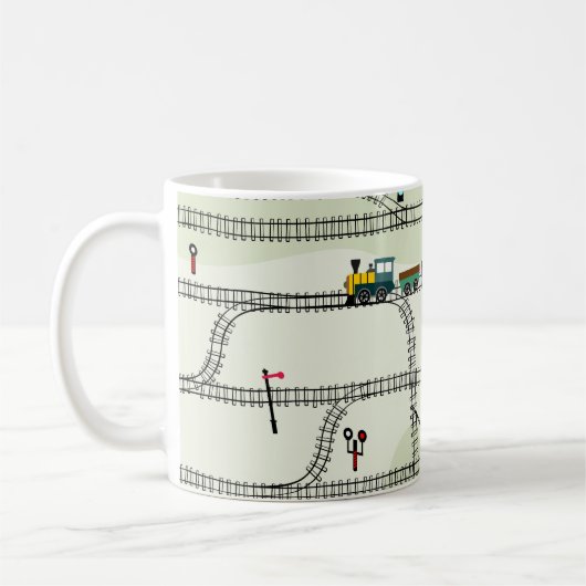 Kinderbahn: Funny Seamless Muster Kaffeetasse (Links)