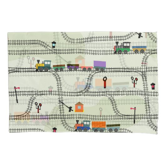 Kinderbahn: Funny Seamless Muster Kissenbezug (Vorderseite)