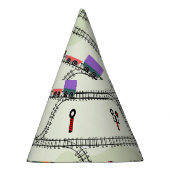 Kinderbahn: Funny Seamless Muster Partyhütchen (Rechts)