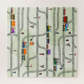 Kinderbahn: Funny Seamless Muster Puzzle (Horizontal)