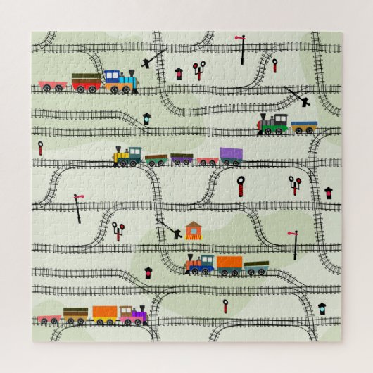 Kinderbahn: Funny Seamless Muster Puzzle (Vertikal)