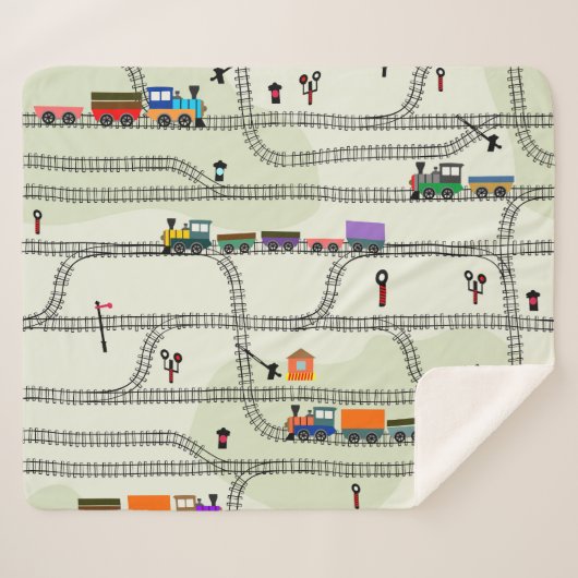 Kinderbahn: Funny Seamless Muster Sherpadecke (Vorderseite (Horizontal))