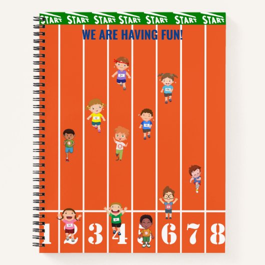 Kinderbahn und Feld Notizblock (Vorderseite)