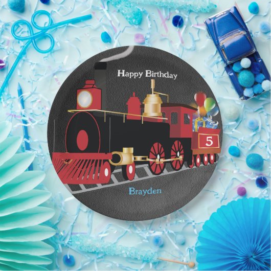 Kinderbahnhof Geburtstagsparty Pappteller (Party)