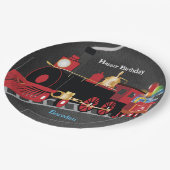 Kinderbahnhof Geburtstagsparty Pappteller (Schrägansicht)