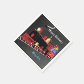 Kinderbahnhof Geburtstagsparty Serviette (Ecke)