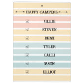 Kinderbär, Schlange, Eule-Lager personalisieren Klemmbrett (Rückseite)