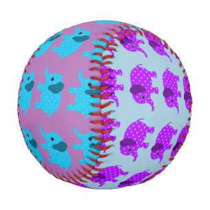 Kinderbaseball - farbenfrohe Elefantendesign Baseball
