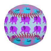 Kinderbaseball - farbenfrohe Elefantendesign Baseball (Vorderseite)