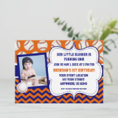 Kinderbaseball-Foto-Geburtstags-Einladung Einladung (Stehend Vorderseite)