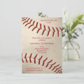 Kinderbaseball-Geburtstag oder Party Einladung (Stehend Vorderseite)