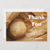 Kinderbaseball-Geburtstags-Party Dankeskarte (Vorderseite)