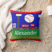 Kinderbaseballpersonalisiertes Kissen (Decke)