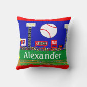 Kinderbaseballpersonalisiertes Kissen (Rückseite)
