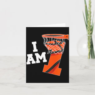 Kinderbasketball 1. Geburtstag Junge ein Jahr alt  Karte