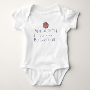 Kinderbasketball Anscheinend mag ich Basketball Baby Strampler