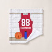 Kinderbasketball Badhandtuch Set (Waschlappen)