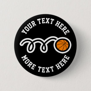 Kinderbasketball Geburtstagsparty Gunst individuel Button