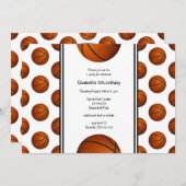 Kinderbasketballsport Geburtstag_Party Einladung (Vorne/Hinten)