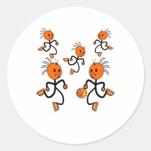 Kinderbasketballteam Runder Aufkleber