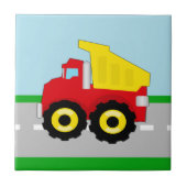 Kinderbau Dumptruck Fliese (Vorderseite)