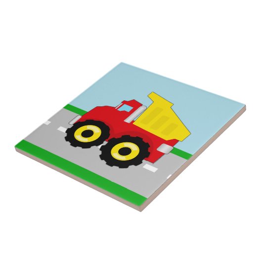 Kinderbau Dumptruck Fliese (Seite)